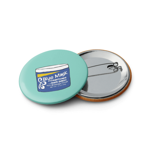 Blue Magic Button Pin