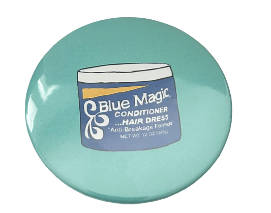 Blue Magic Button Pin